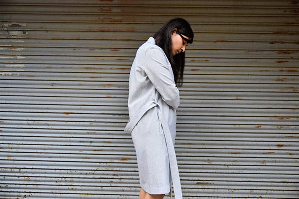 AT THE STUDIO: WITH OUR SIGNATURE SHIRTDRESS