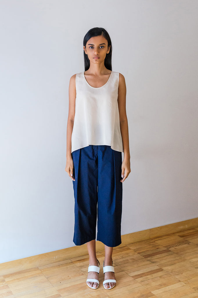 Round Neck Silk Tank