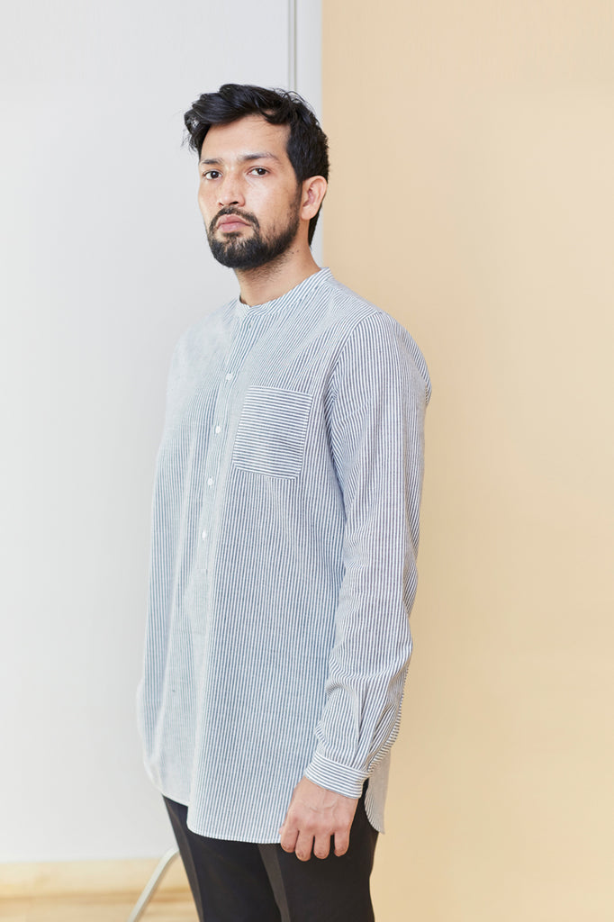 Striped Cotton Kurta Shirt