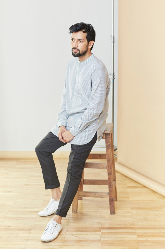 Striped Cotton Kurta Shirt