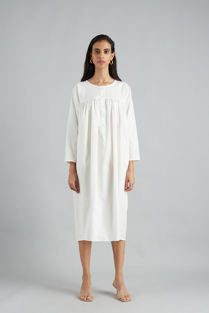 Gathered Midi Dress