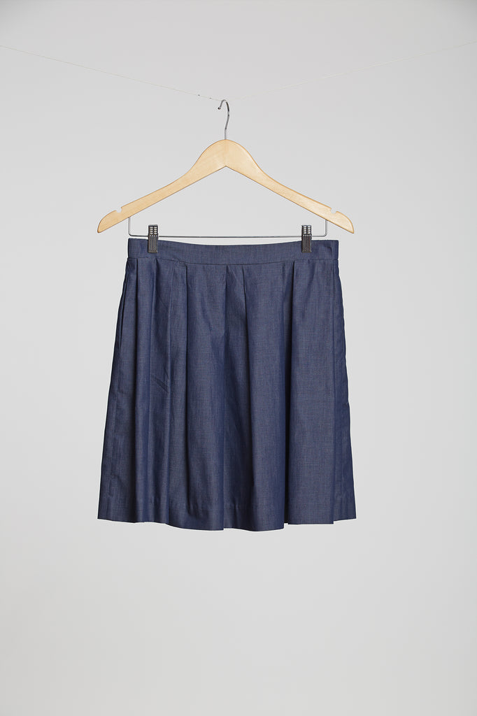 Box Pleated A-Line Skirt