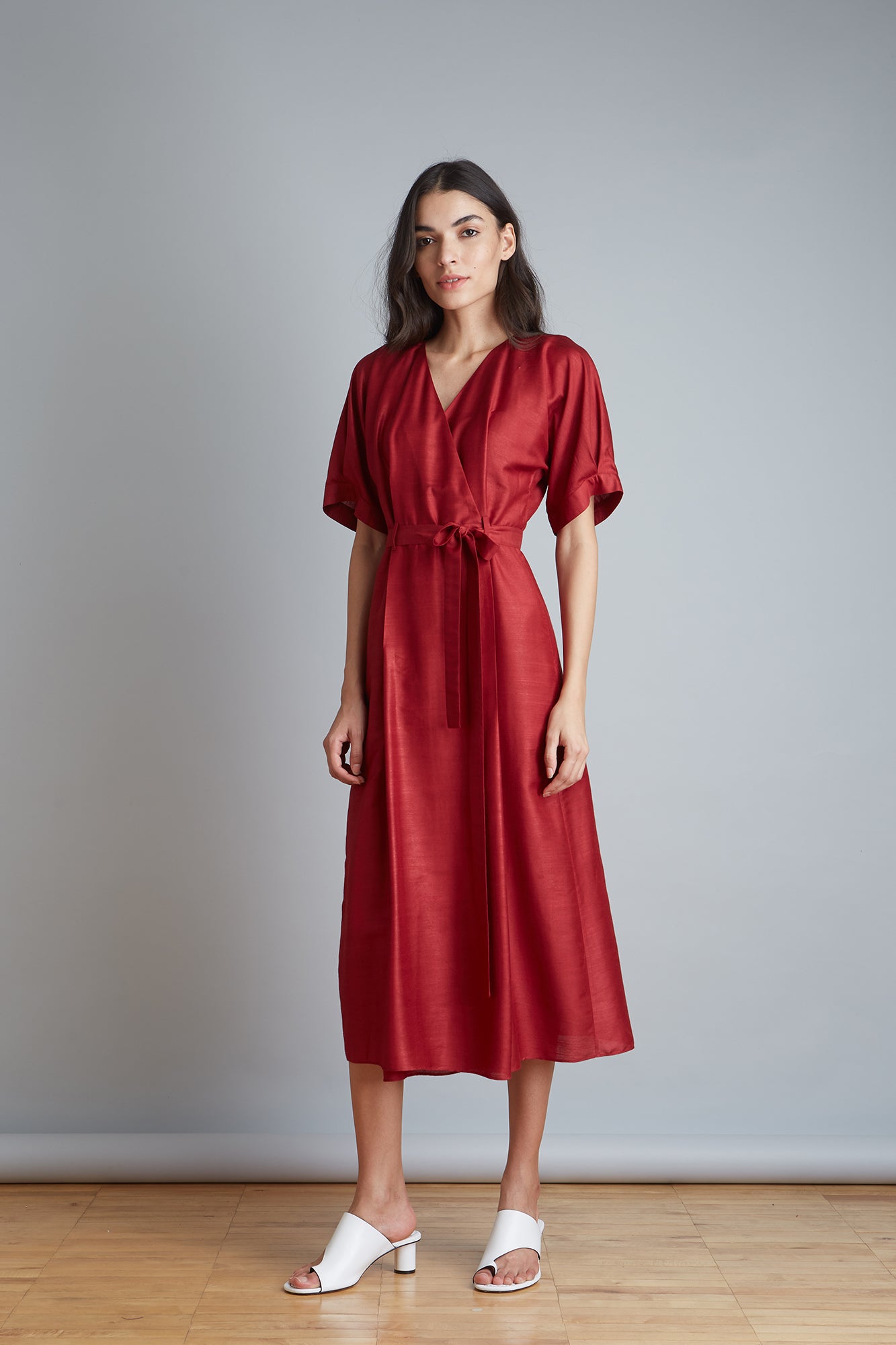 silk cotton dress Belted Wrap For Women – ANOMALY Color:BLUE PAULA Professor Oxford Midnight Blue depending on your preference gauze linen