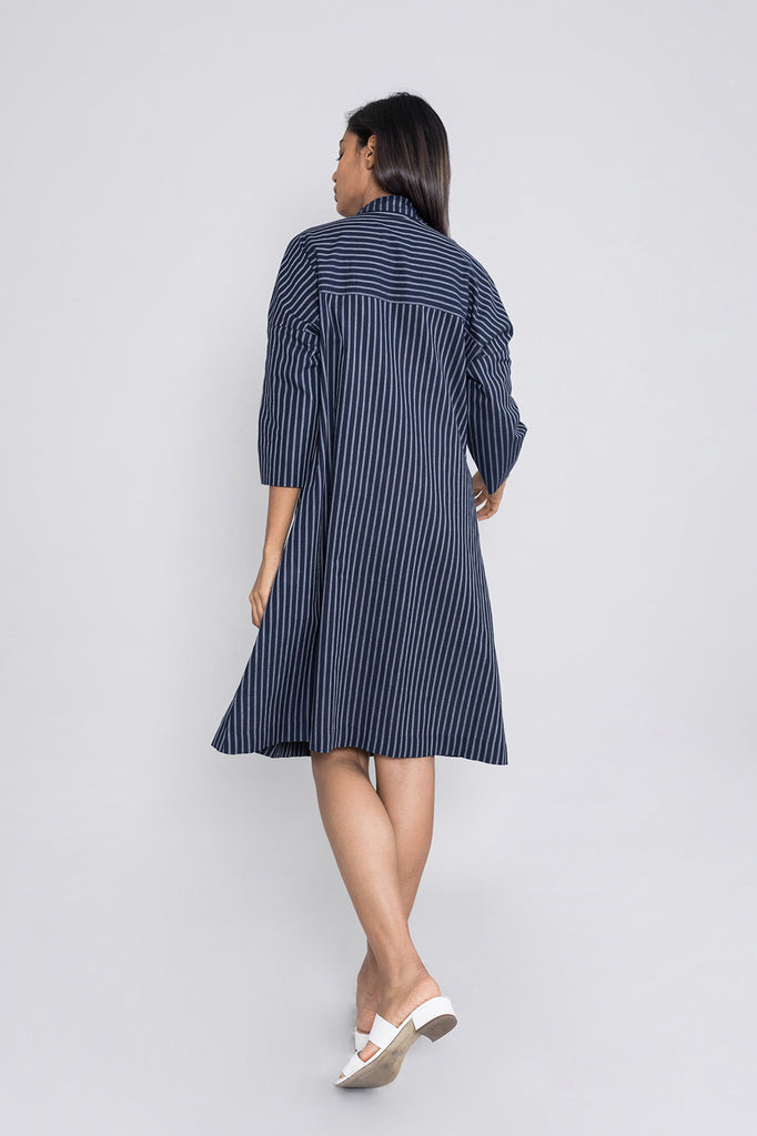 Notch Collar Shirtdress