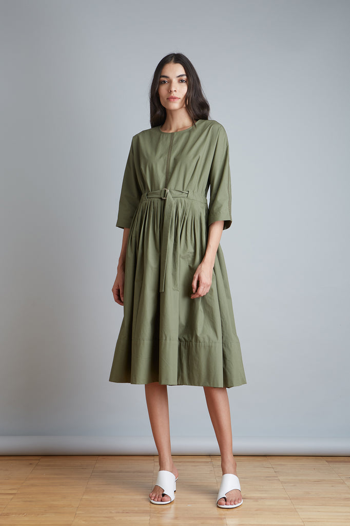 Pleated Dolman Dress