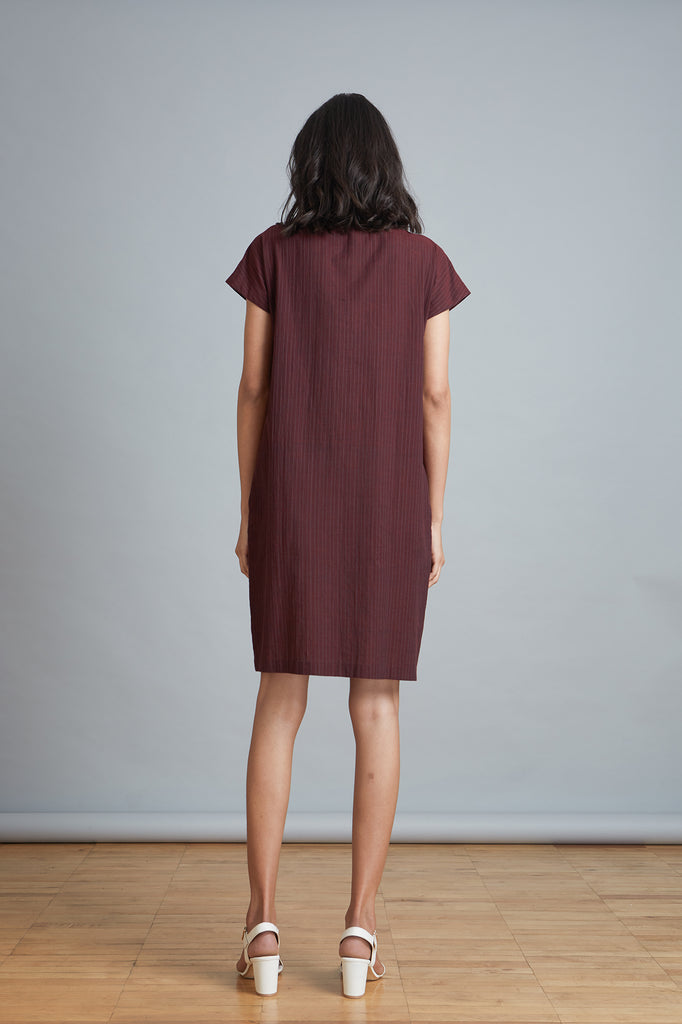 Burgundy Popover Shift Dress