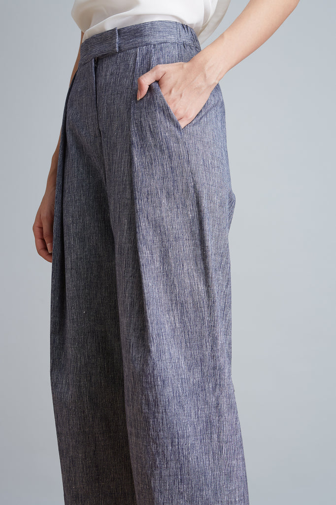 Handwoven Single Pleat Front Pant