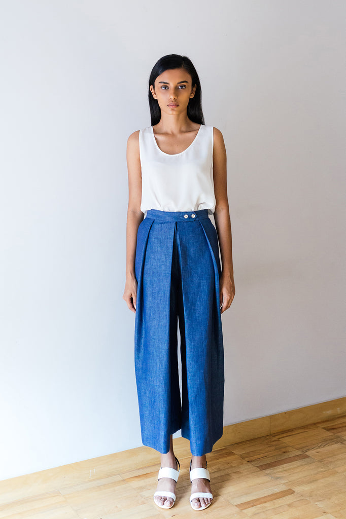 Relaxed Double Pleat Trouser