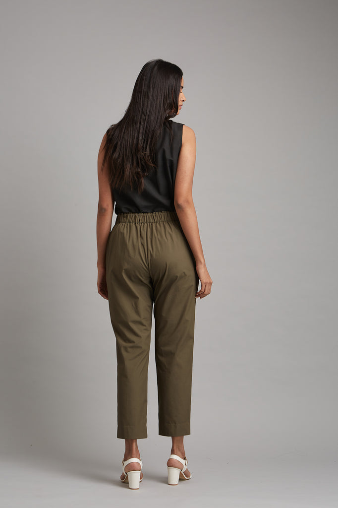 Cotton Linen Tapered Trousers