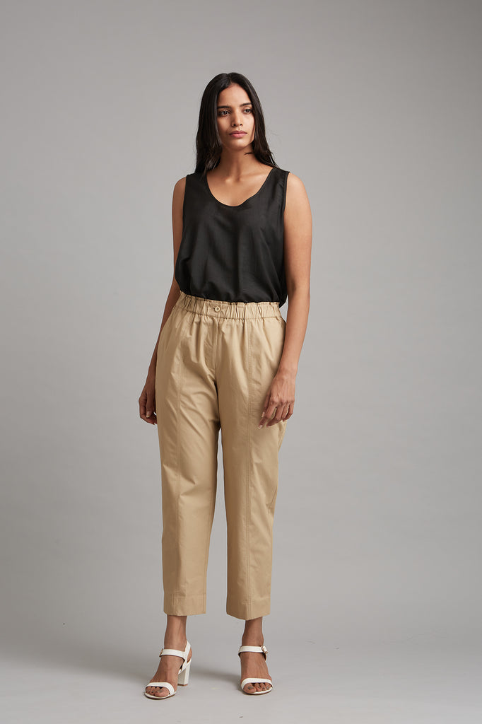 Cotton Tapered Trousers