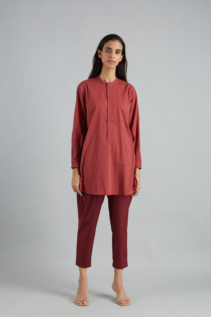 Relaxed Cotton Kurta Shirt