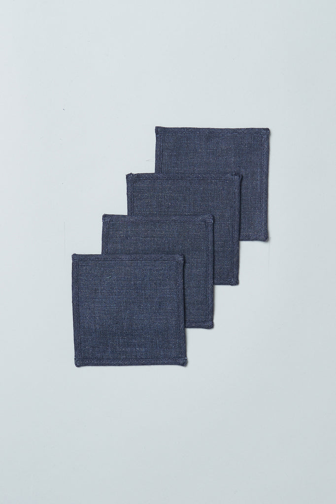 Linen Upcycled Coasters (Set of 4)