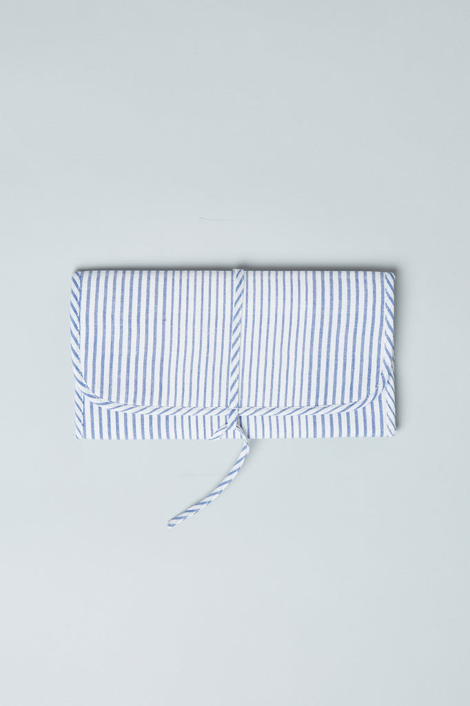 Utility Pouch - Blue Pinstripe