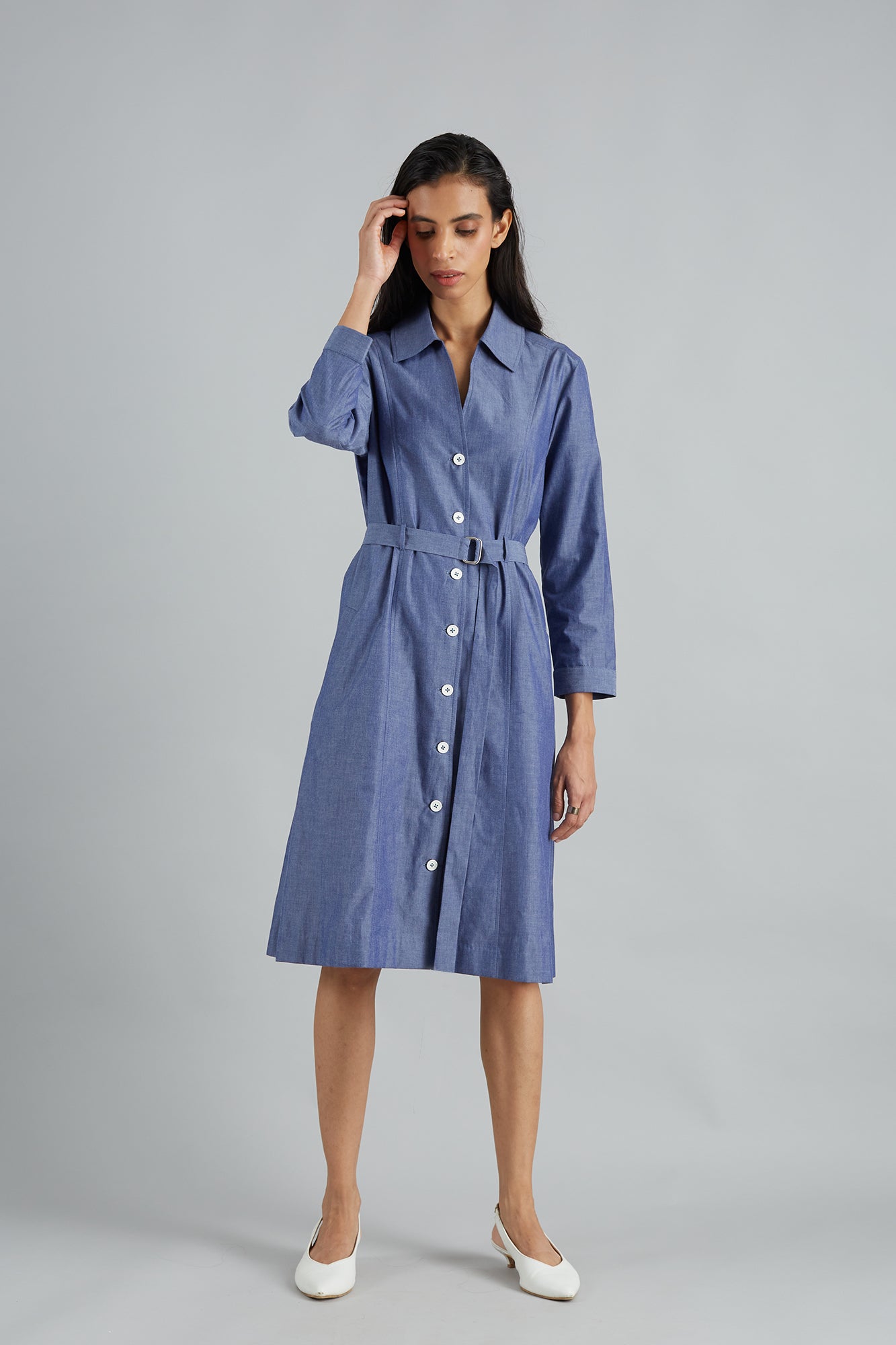 Chambray Workwear Dress Formal Womens Dress – ANOMALY