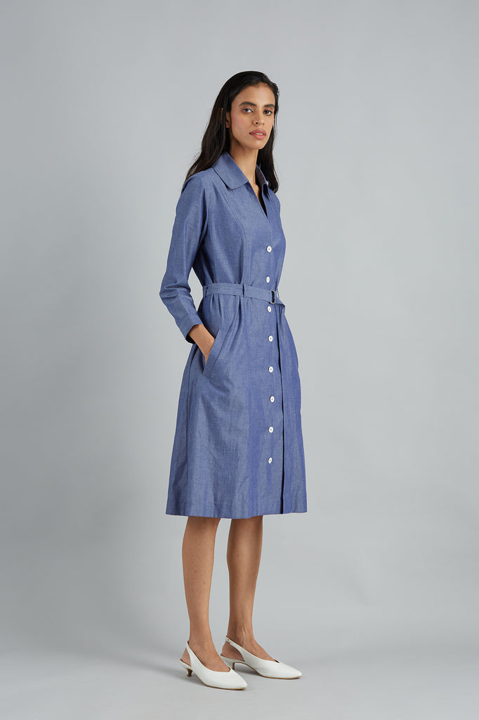 Chambray Workwear Dress